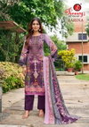 Zarina Vol 1 By Ganeshji Soft Cotton Self Embroidery Online Dress Material Wholesale
